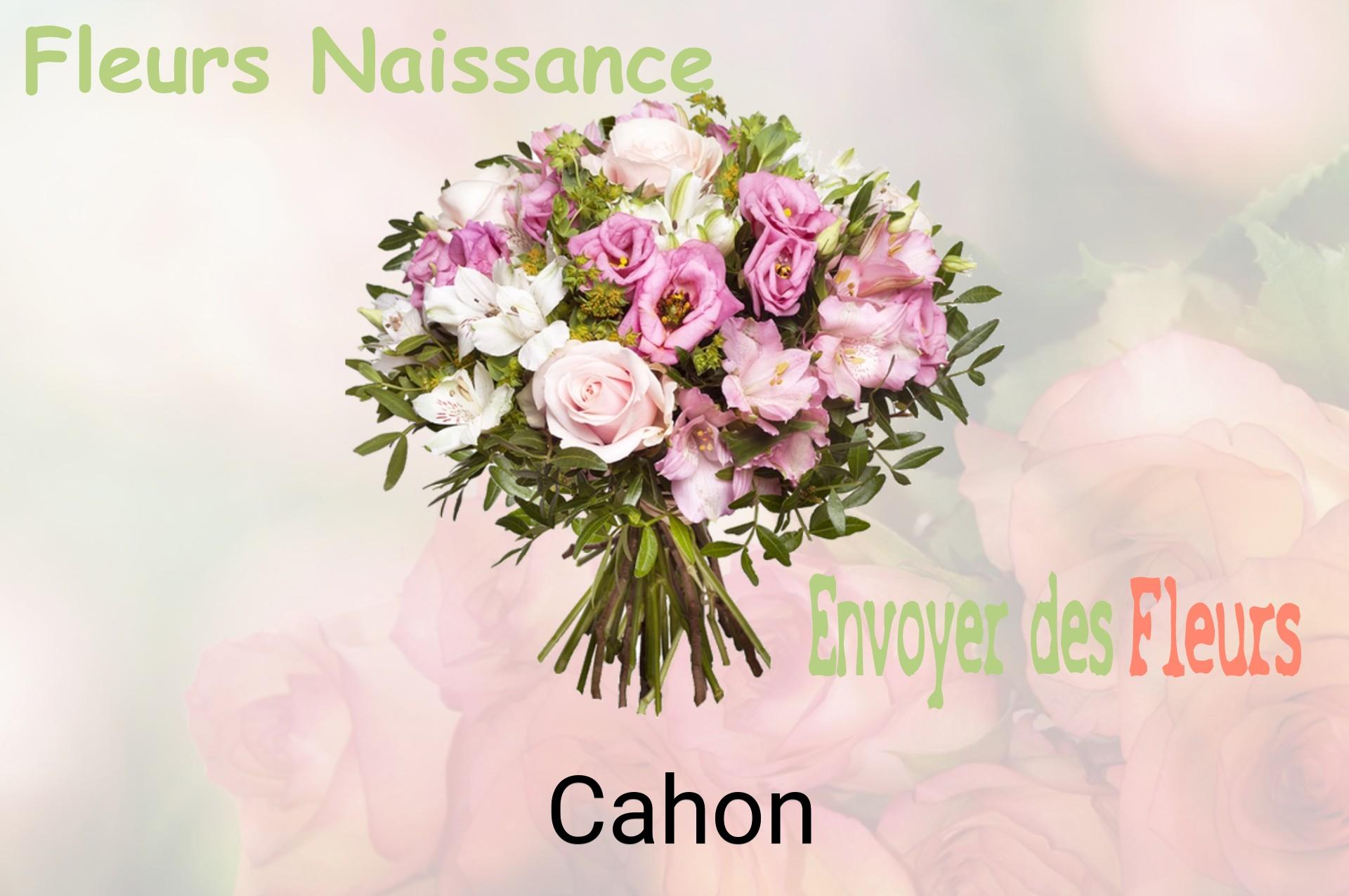Bouquet de fleurs de naissance livré à Cahon